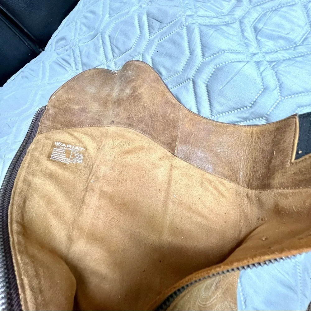Ariat FLAWED Murrieta Knee-High Leather Cowboy Boots western barn boho women 7.5